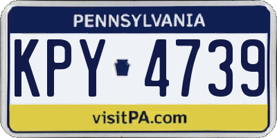 PA license plate KPY4739