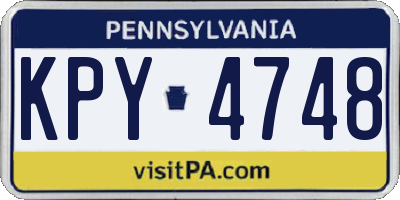 PA license plate KPY4748