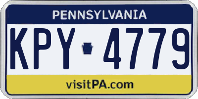 PA license plate KPY4779