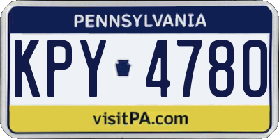 PA license plate KPY4780