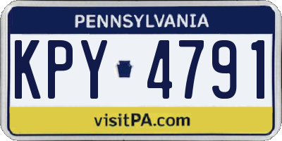 PA license plate KPY4791