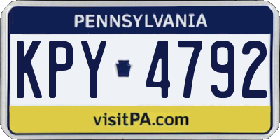 PA license plate KPY4792
