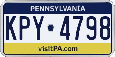 PA license plate KPY4798