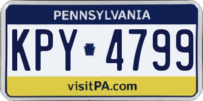 PA license plate KPY4799