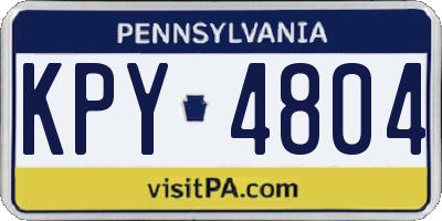 PA license plate KPY4804