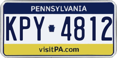 PA license plate KPY4812