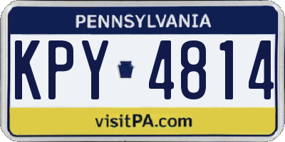 PA license plate KPY4814