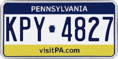 PA license plate KPY4827