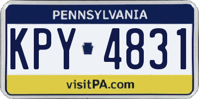 PA license plate KPY4831