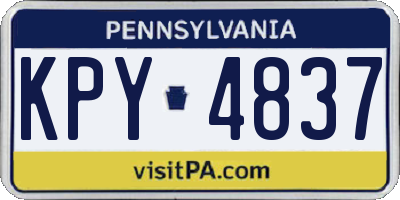 PA license plate KPY4837