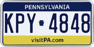 PA license plate KPY4848