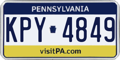 PA license plate KPY4849