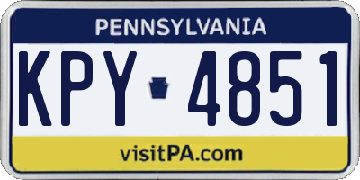 PA license plate KPY4851