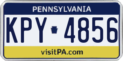 PA license plate KPY4856