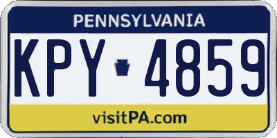 PA license plate KPY4859