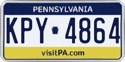 PA license plate KPY4864