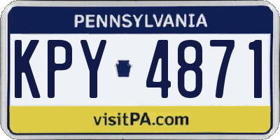 PA license plate KPY4871
