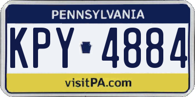 PA license plate KPY4884