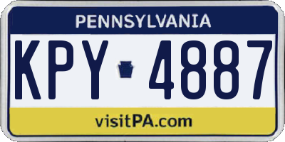 PA license plate KPY4887