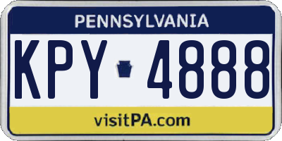 PA license plate KPY4888