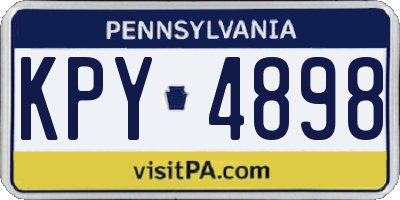PA license plate KPY4898