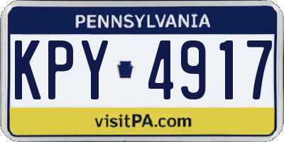 PA license plate KPY4917