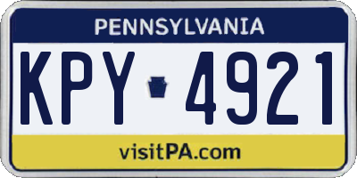 PA license plate KPY4921