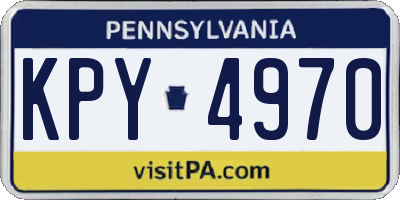 PA license plate KPY4970