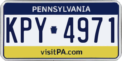 PA license plate KPY4971