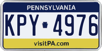 PA license plate KPY4976