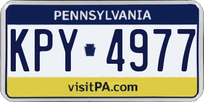 PA license plate KPY4977