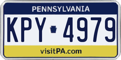 PA license plate KPY4979