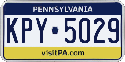 PA license plate KPY5029