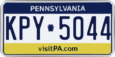 PA license plate KPY5044