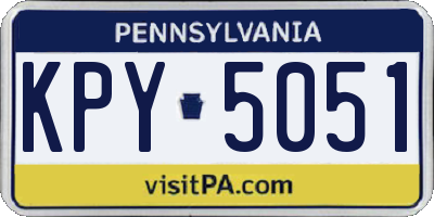 PA license plate KPY5051