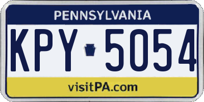 PA license plate KPY5054