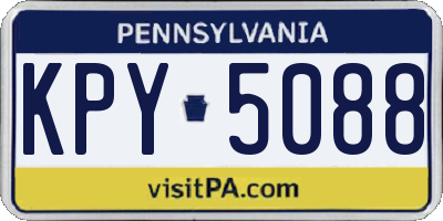 PA license plate KPY5088