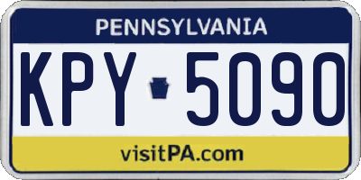 PA license plate KPY5090