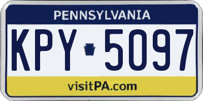 PA license plate KPY5097