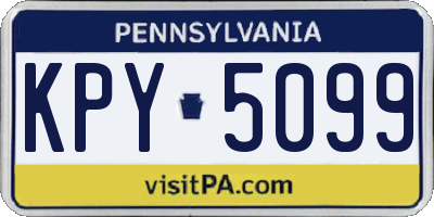 PA license plate KPY5099