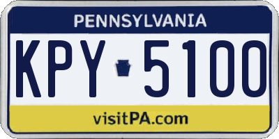 PA license plate KPY5100