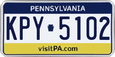 PA license plate KPY5102