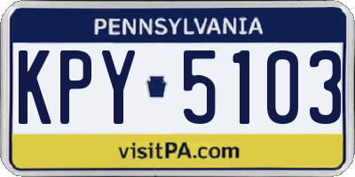 PA license plate KPY5103