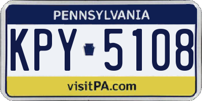 PA license plate KPY5108