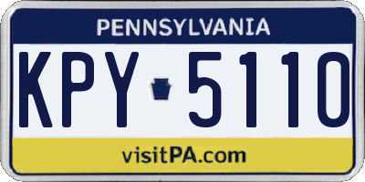 PA license plate KPY5110