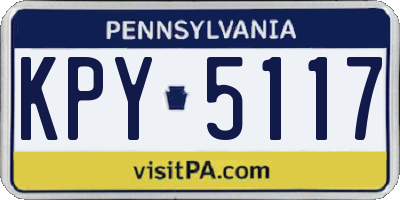 PA license plate KPY5117
