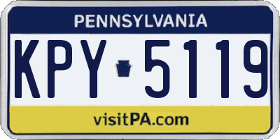 PA license plate KPY5119