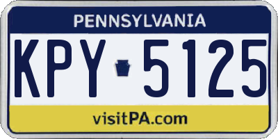 PA license plate KPY5125