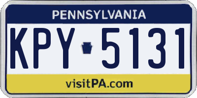 PA license plate KPY5131