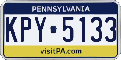 PA license plate KPY5133